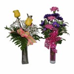 Vase with roses or carnations - $12-$20