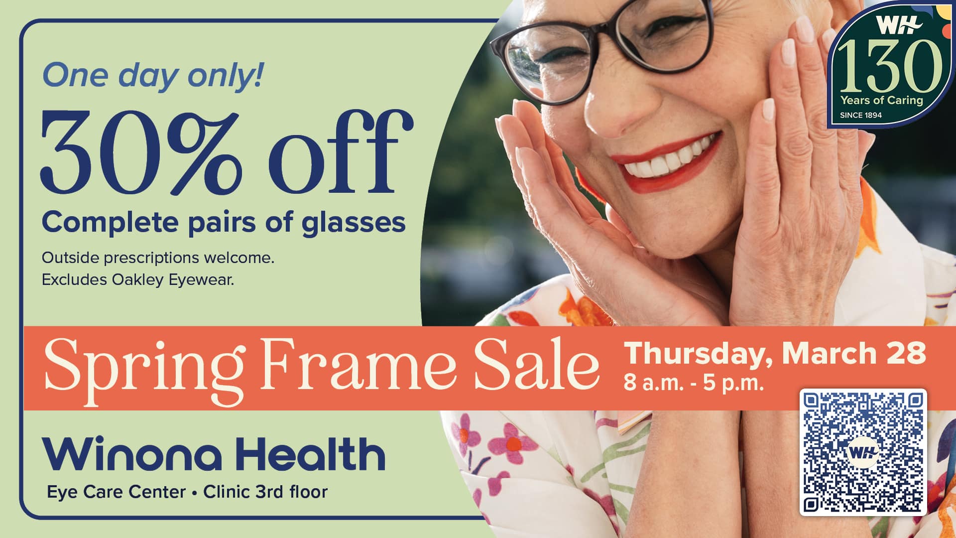 Eye Care Spring Frame Sale: One day only! Thursday, March 28.
