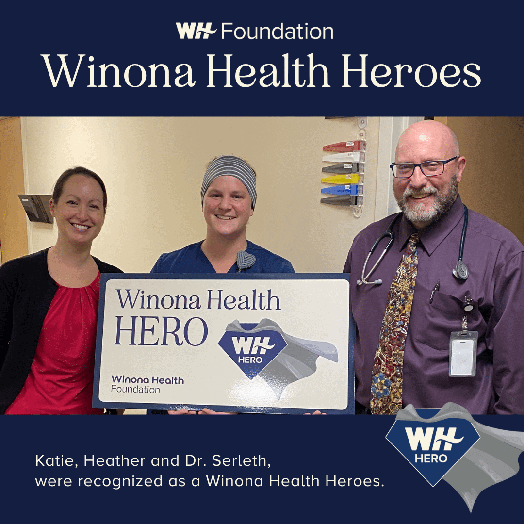 Congratulations Heather Manfull, Rn, Dr. Serleth And Katie Compton, Cnp, For Being Honored As Winona Health Heroes! 2 Katie Heather And Dr. Serleth Plastics